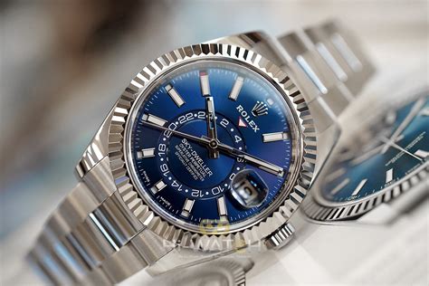 rolex blue dial sky dweller.